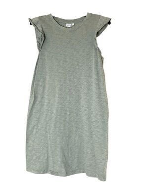 Gap T Shirt Dress Flitter Sleeves Palm Green Size XS